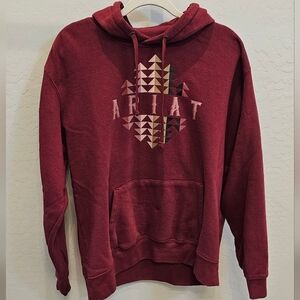 Ariat Women's Maroon Crewneck Hoodie with Geometric Logo